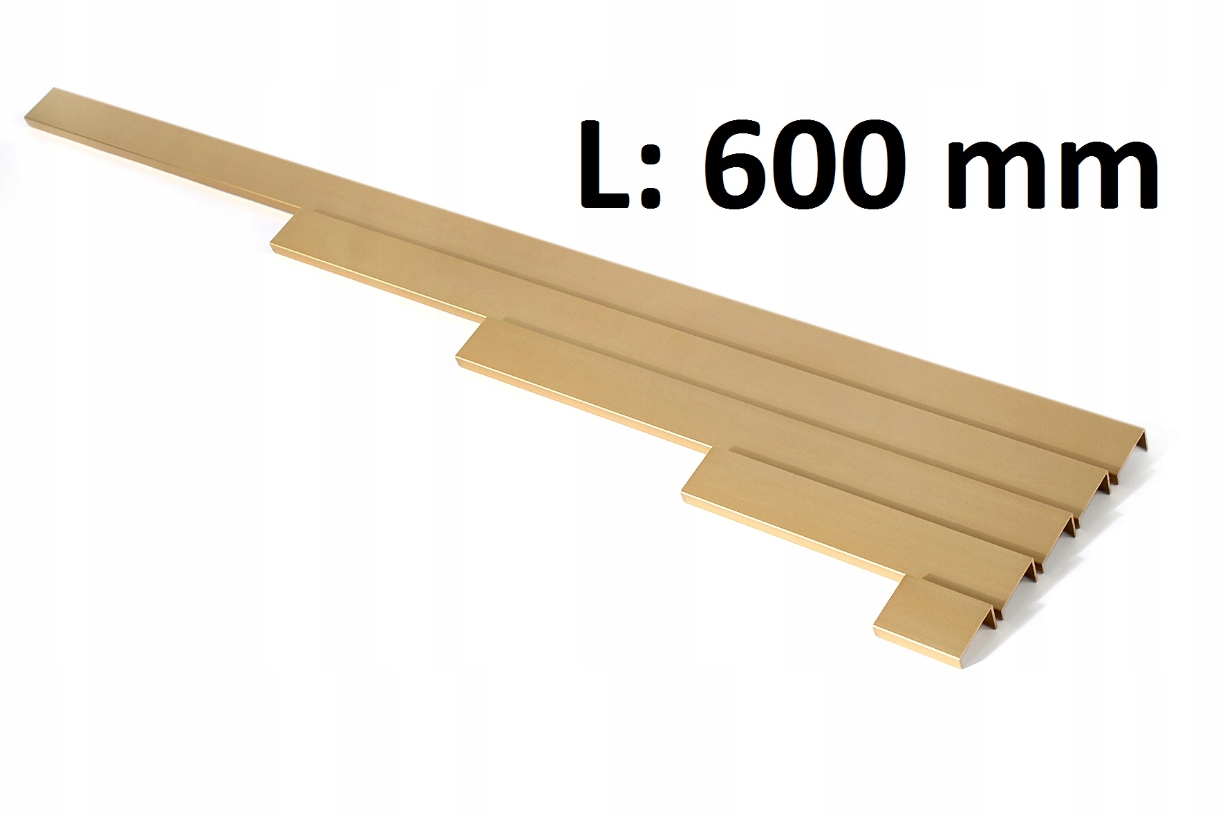 

Uchwyt krawędziowy prosty złoty mat L600