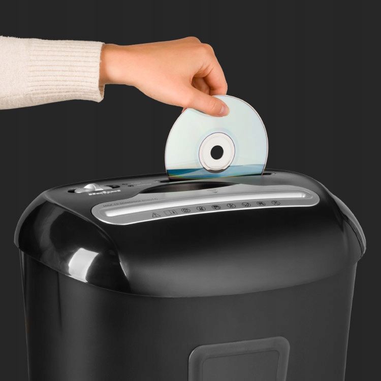 MOCNA NISZCZARKA DO PAPIERU CD DOKUMENTÓW KART Z KOSZEM 21L Pojemność kosza 21 l