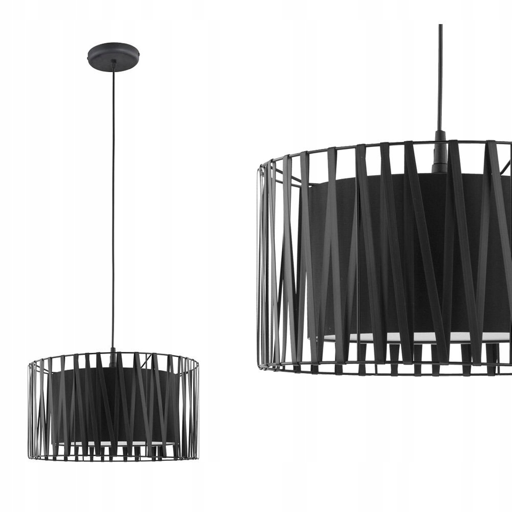 Čierna dekoratívna závesná lampa do obývačky Harmony 1654 Tk Lighting