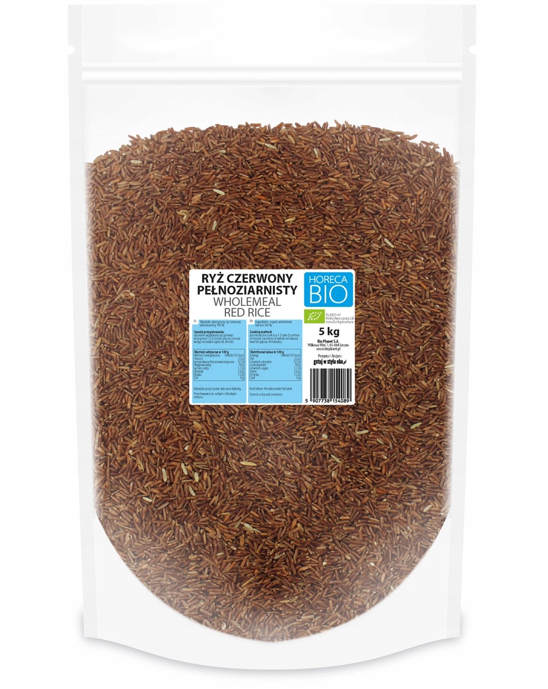 Levně Horeca červená celozrnná rýže bio 5 kg