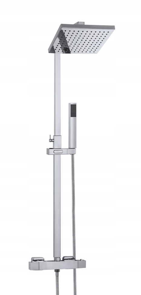 Termostatická Sprchová Batéria Chróm Sprchová Súprava Cube Slim