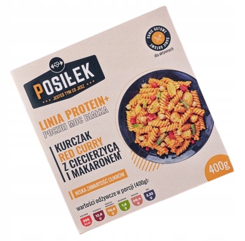 pOSIŁEK Kurczak Red Curry z ciecierzycą i makaronem PROTEIN +