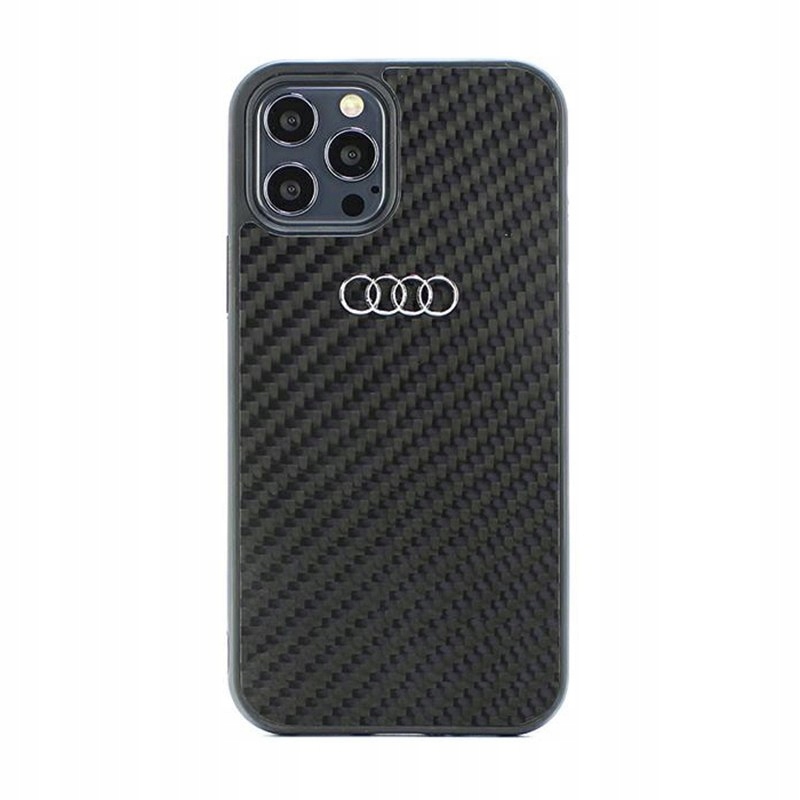 Audi Carbon Fiber Etui iPhone 12 iPhone 12 Pro (Czarny)