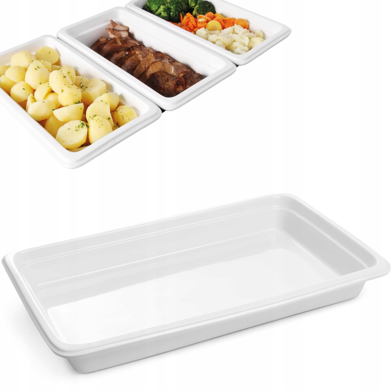 Porcelánová Nádoba GN1/1 65 MM Pro Gastronomii, Odolná Vůči Mikrovlnám Hendi
