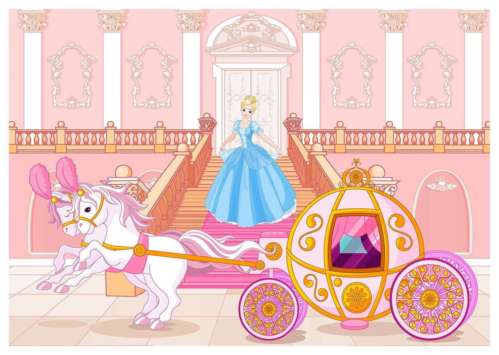 Vliesová fototapeta Popelka Ples koní sny magie 312x219 lepidlo