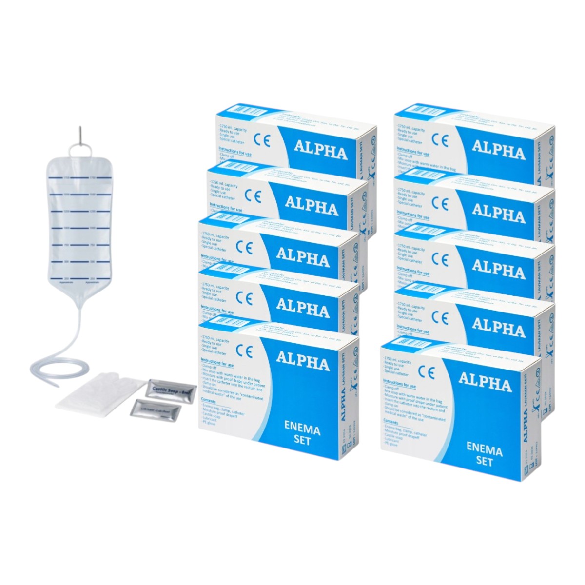 10 x Higieniczny Zestaw Do Lewatywy Alpha problemy z wypróżnianiem irygator