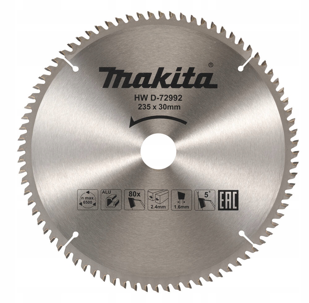 Makita Tarcza tnąca piła do cięcia aluminium 235x30 mm 80 Zębów D-72992