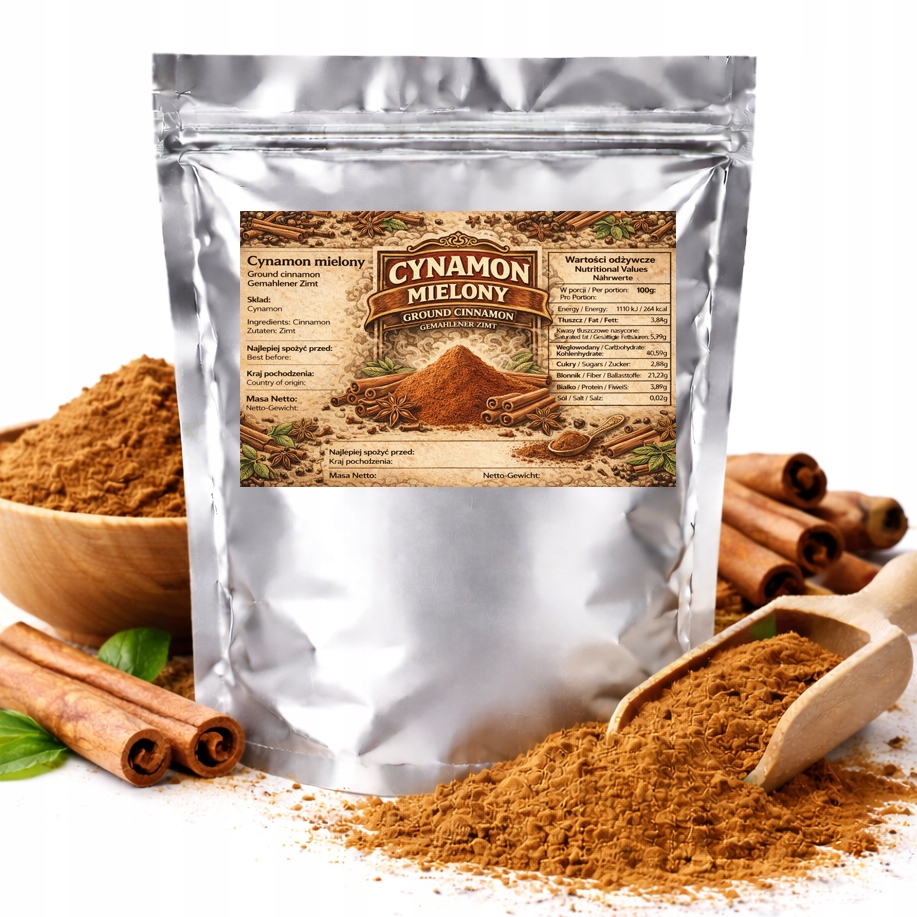 Mletá skořice – prémiová kvalita, intenzivní aroma, kuchyně a pečivo 1 kg