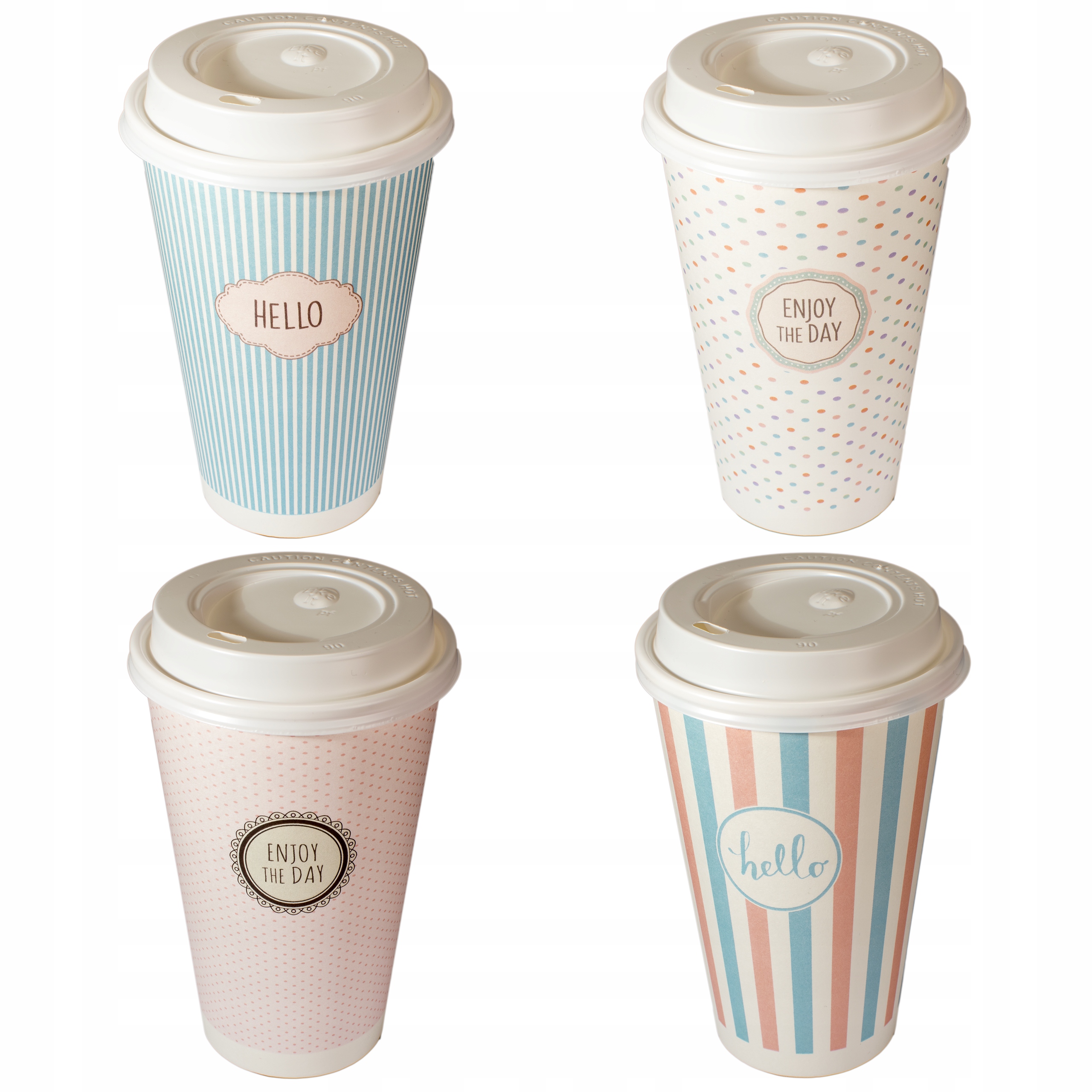 KUBKI PAPIEROWE DO KAWY 400ML PAST+ WIECZKA 50szt (+ opłata produktowa)