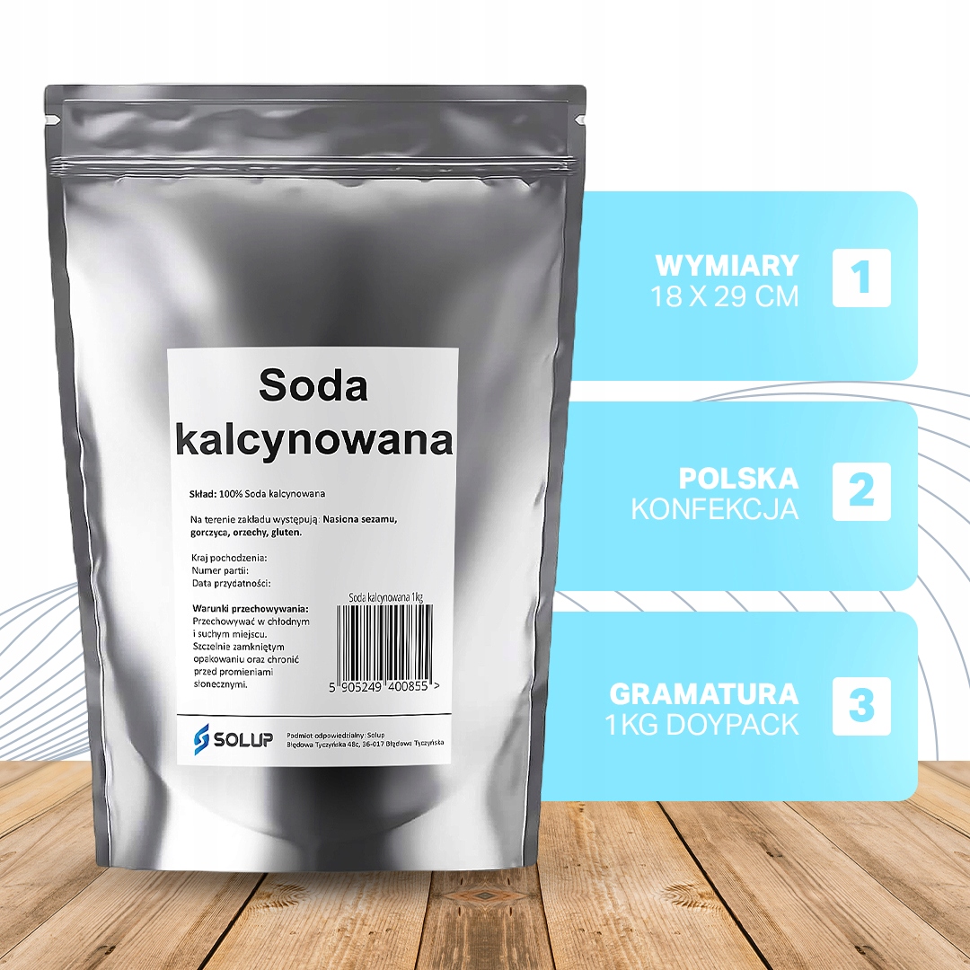 SODA KALCYNOWANA Węglan SODU CZDA 1kg Marka inna