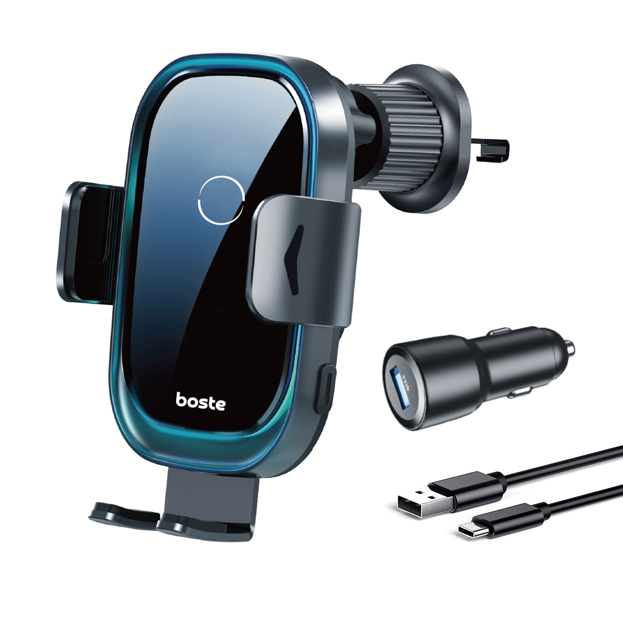 Boste Uchwyt Samochodowy Z Szybkim Ładowaniem Bezprzewodowym 15W Qc Mocny