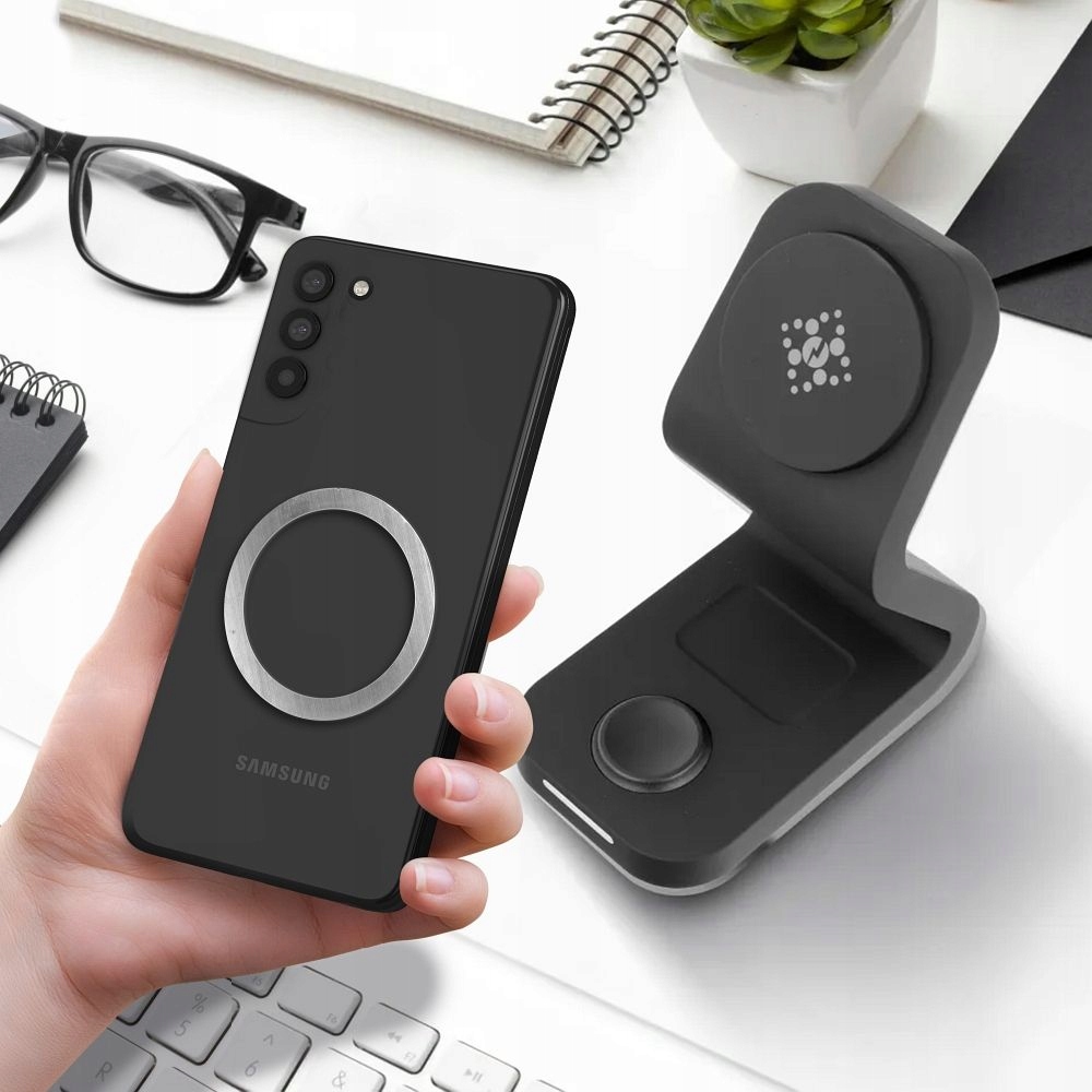 BLASZKA DO UCHWYTU MAGNETYCZNEGO MAGSAFE IPHONE UNIWERSALNA RING NIEBIESKI Marka bez marki