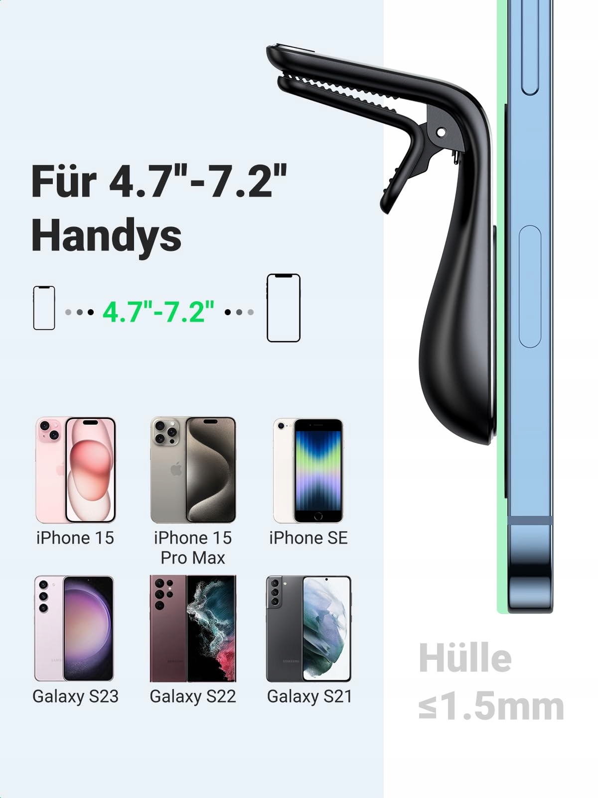 UGREEN Magnetyczny Uchwyt Samochodowy na Telefon iPhone Galaxy — miniatura 7