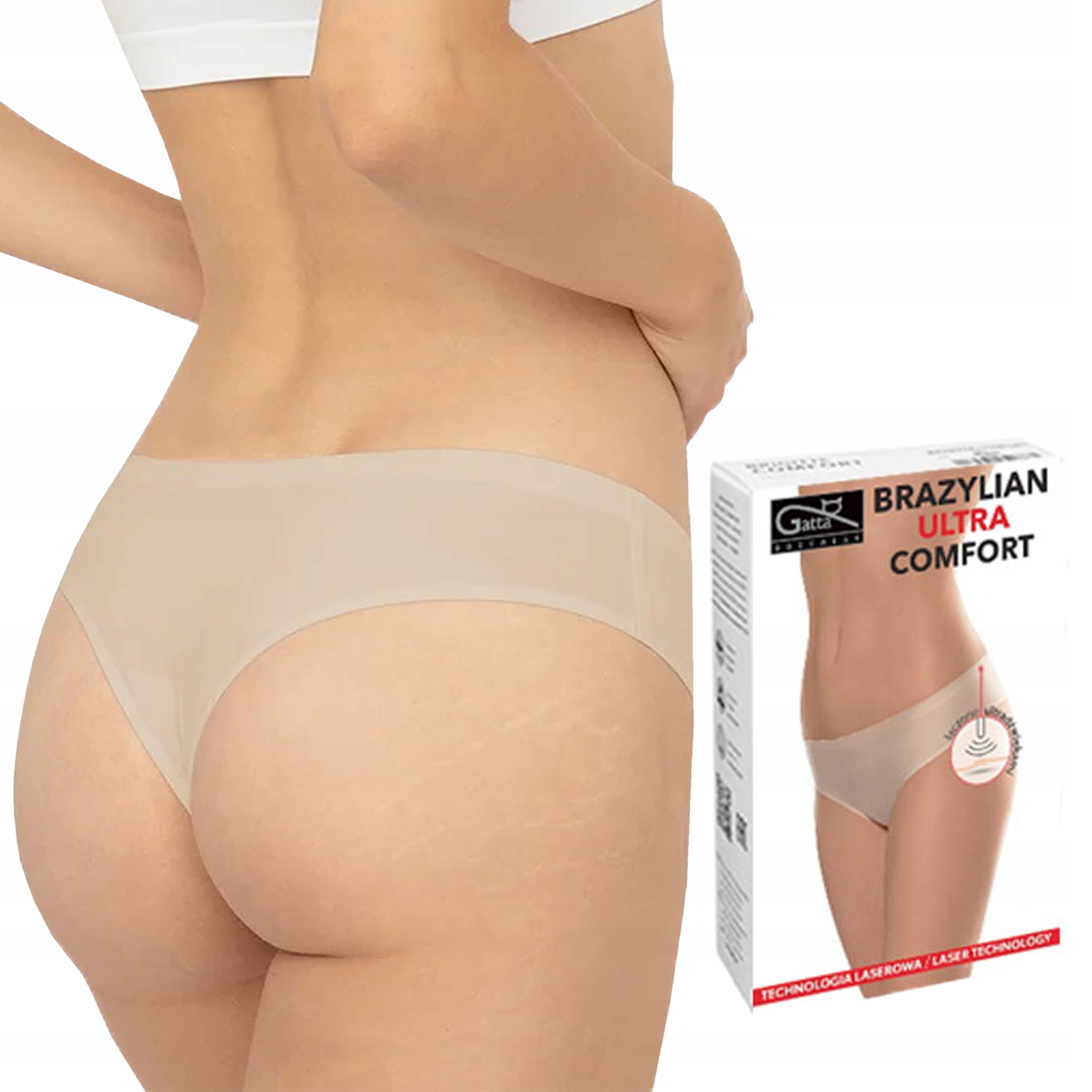 

Gatta Figi Brazylian Comfort, bezszwowe, Beżowe, S