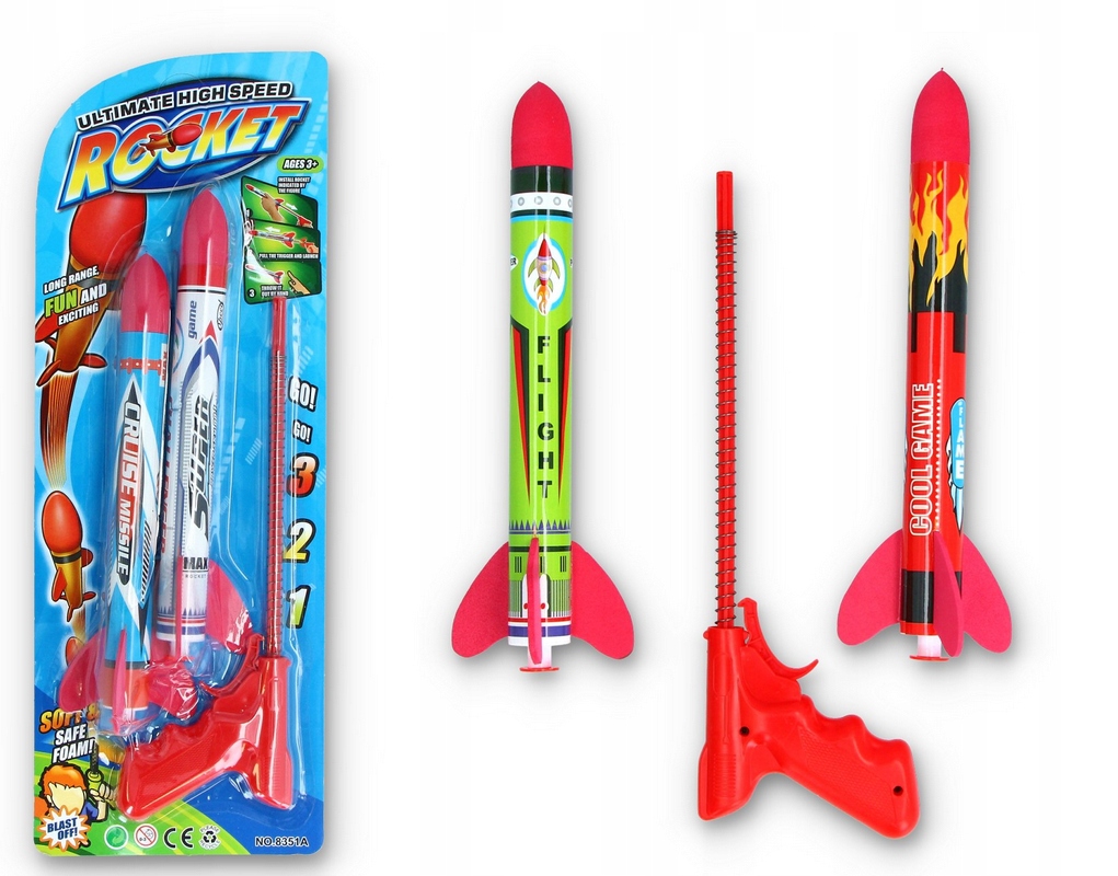 

Wyrzutnia Rakiet Pistolet Stomp Rocket Gun Rakiety