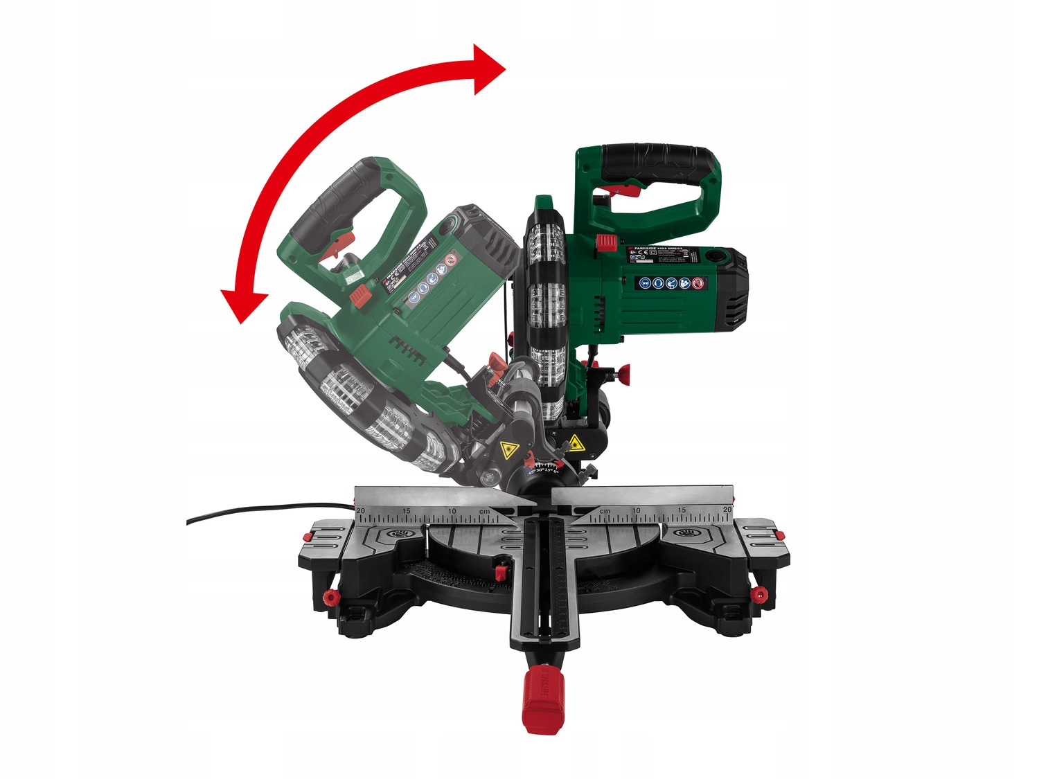 PIŁA PILARKA UKOSOWA Z POSUWEM UKOŚNICA PARKSIDE PZKS 2000 B2 - 2000W Kod producenta PZKS 2000 C3