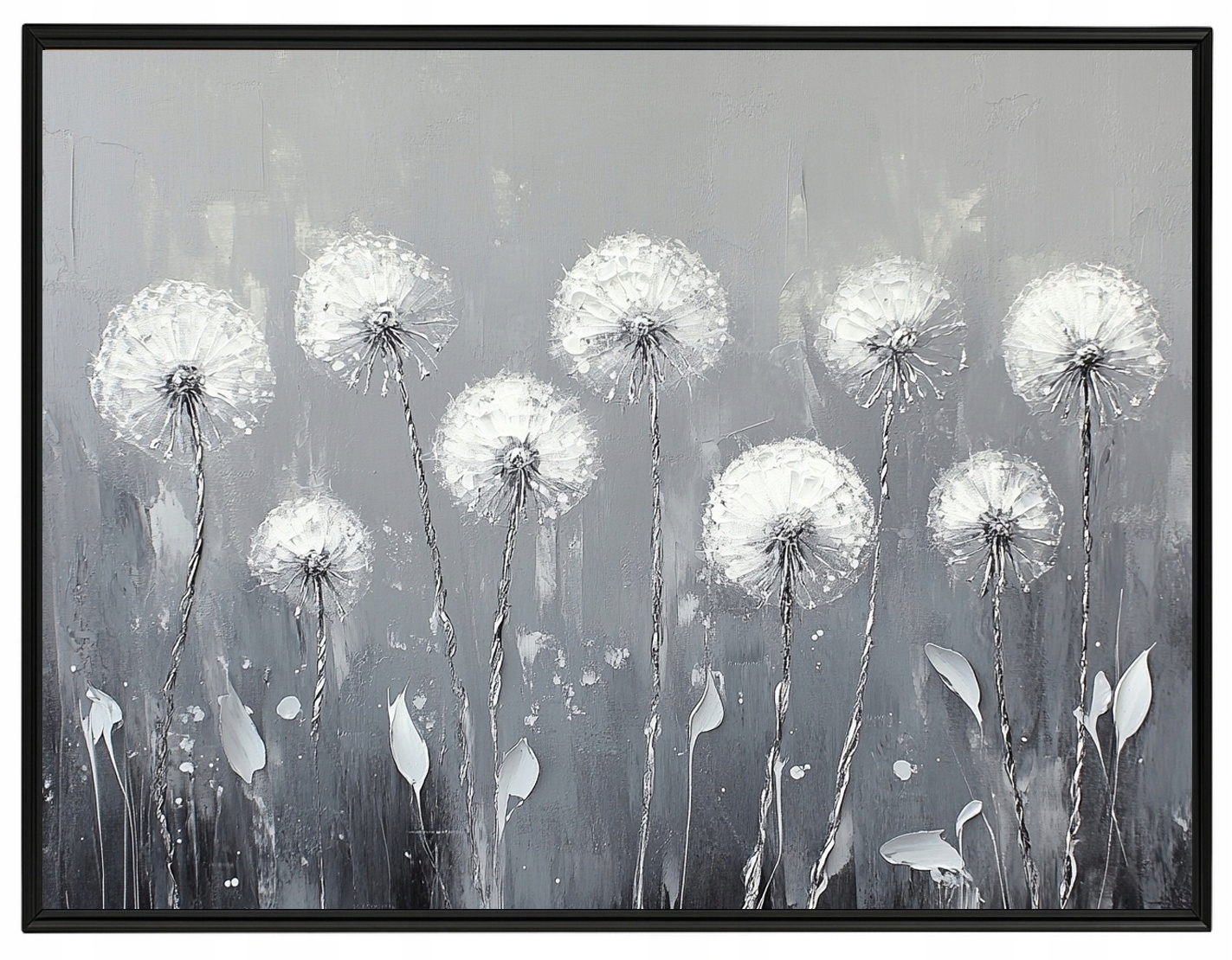 Plakát Rámeček Aluminium Příroda Jaro Květiny Foukačky Peří 80x60