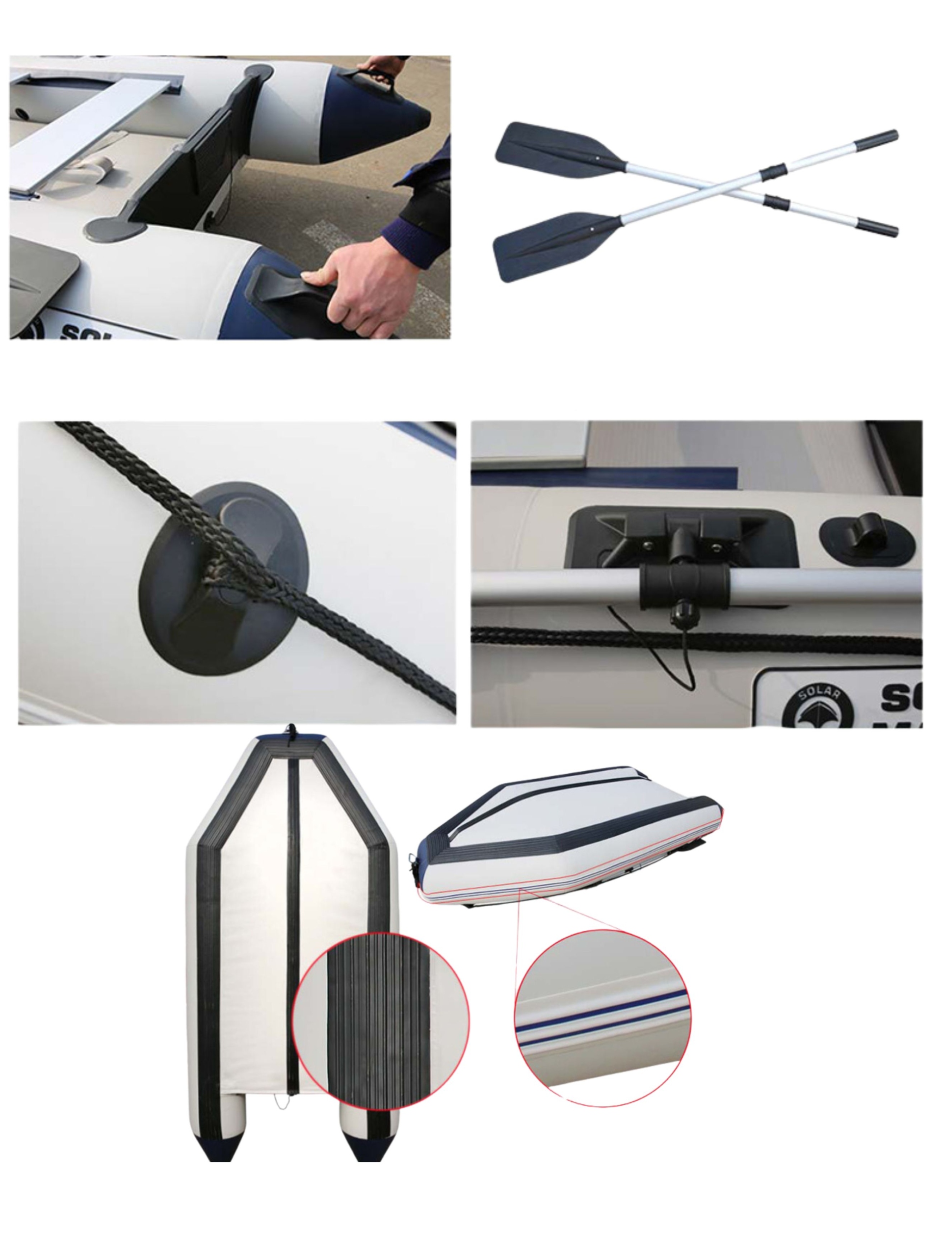 PONTON TURYSTYCZNY WĘDKARSKI PROFESJONALNY 4 OS. DUŻY ZESTAW PREMIUM 3,3M Długość 330 cm