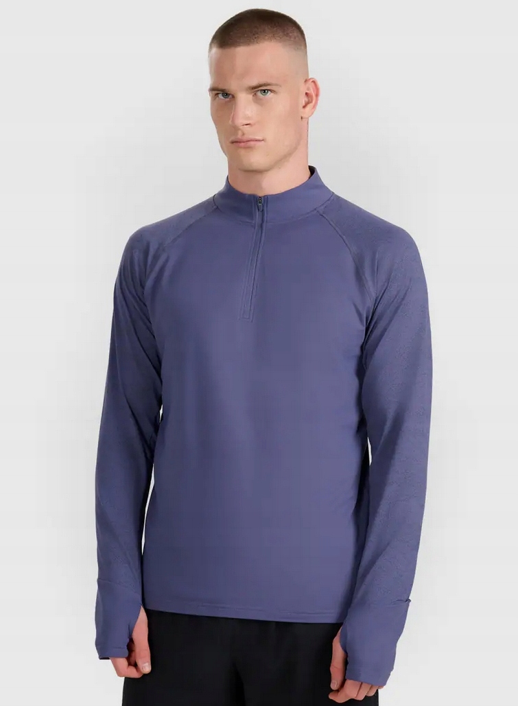 4F bluza do biegania męska szybkoschnąca niebieska