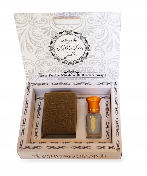 Mydło Aleppo białe piżmo + olejek musk 6ml