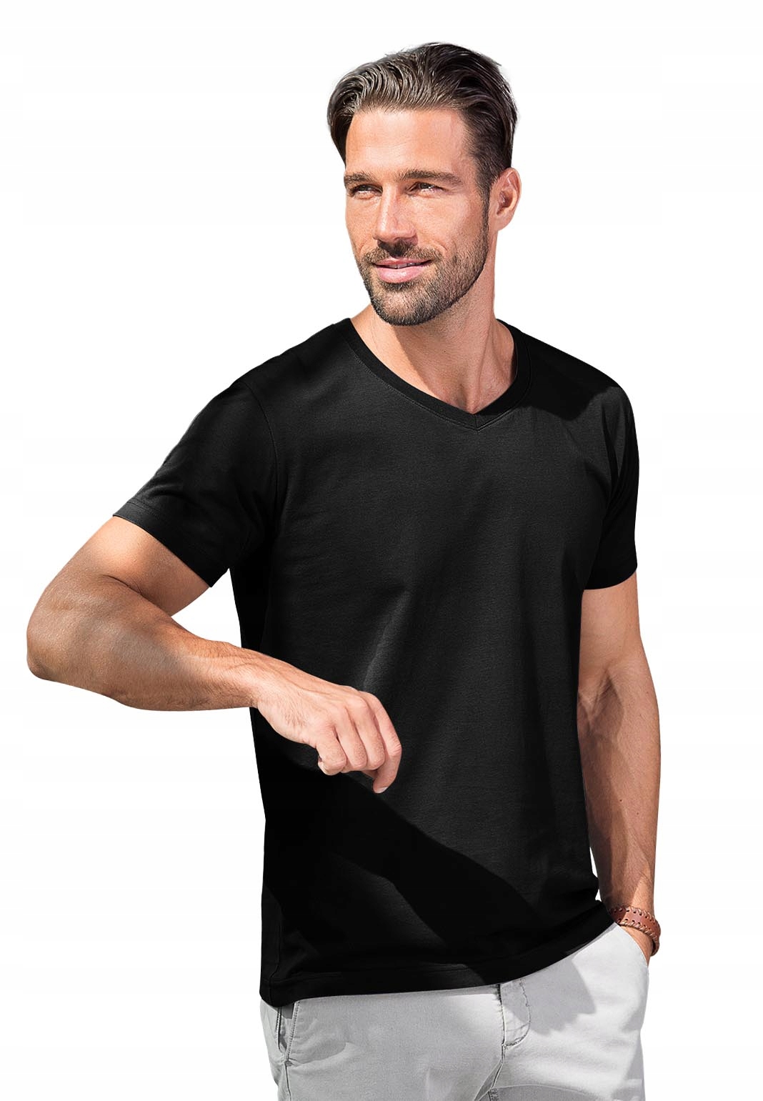 

Koszulka Pod Marynarkę dekolt Slim Fit czarna S