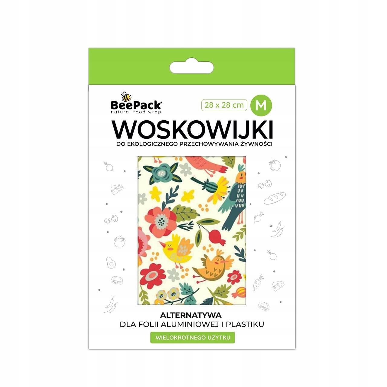 Woskowijka do przechowywania żywności, FOLKOWY ZAWRÓT GŁOWY, M, BeePack