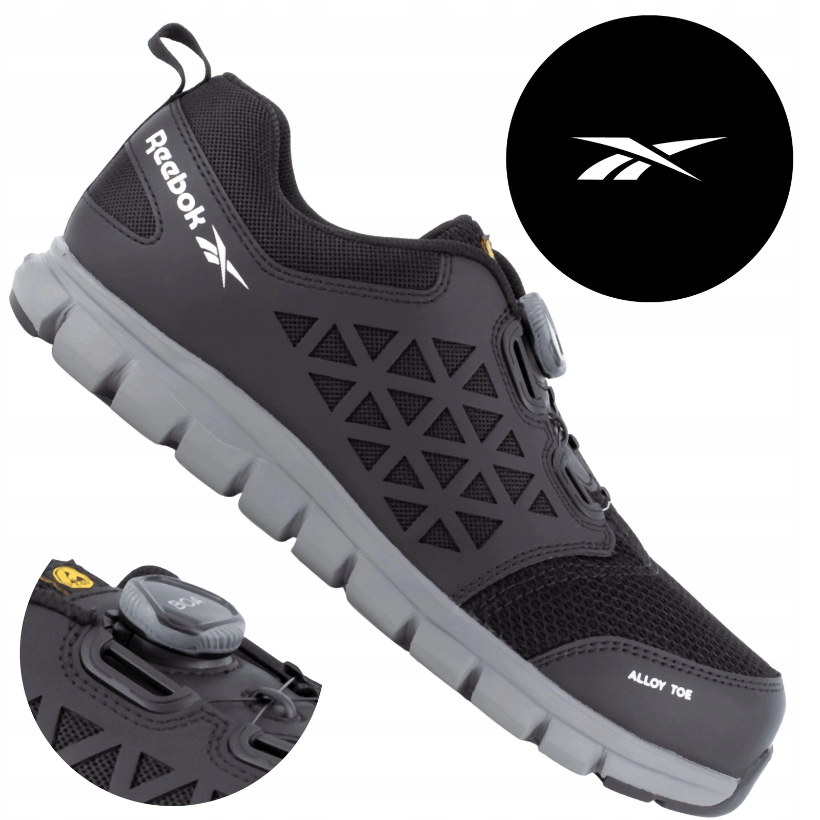 Buty robocze męskie półbuty lekkie z zapięciem Boa S1P Reebok IB1032 45