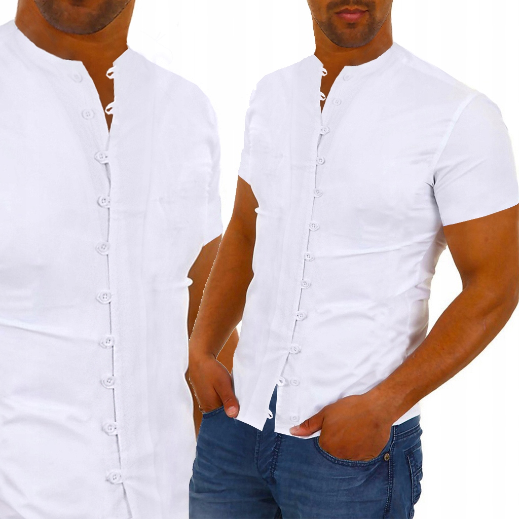 

Koszula Męska Casual Stójka Codzienna Gładka New