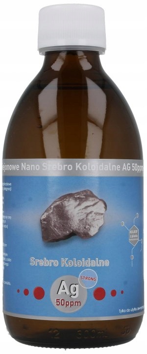 

Niejonowe Nano Srebro Koloidalne Ag 50 ppm 300 ml