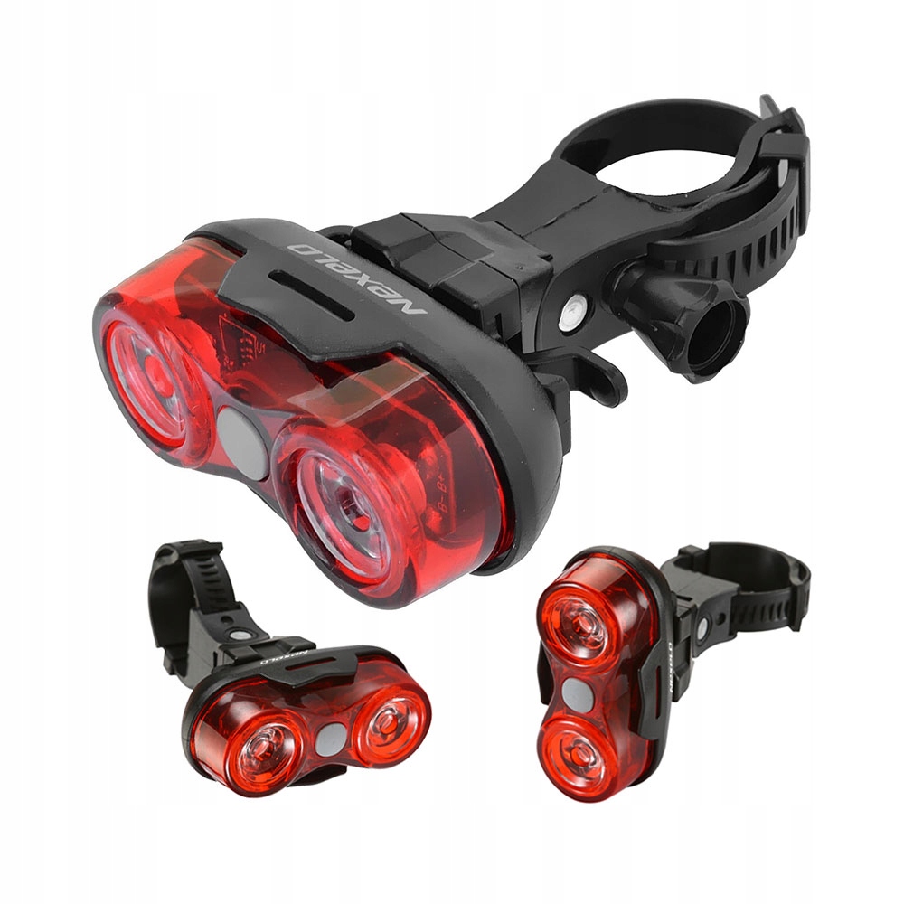 

Lampka rowerowa tył 2LED 0,5W wodoodporna +baterie