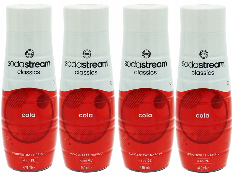 4x SYROP KONCENTRAT COLA CLASSIC DO SATURATORA SODASTREAM 9L NAPOJU z 440ml Stan opakowania oryginalne