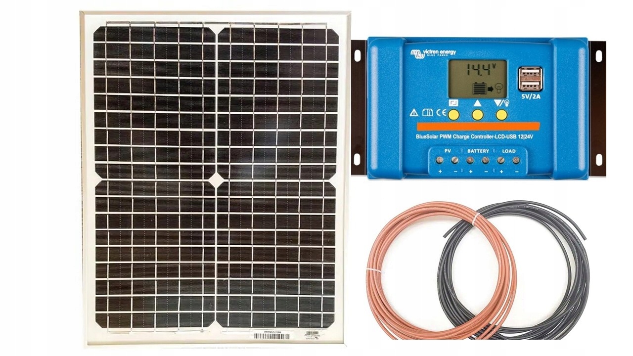 КОМПЛЕКТ СОНЯЧНИХ БАТАРЕЙ VICTRON 20W З РЕГУЛЯТОРОМ 5A 12V