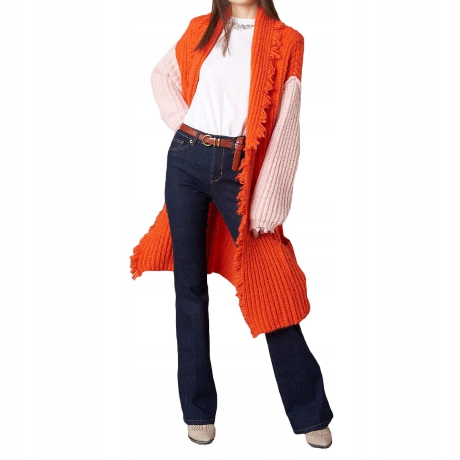 Dámský svetr Silvian Heach dámský dlouhý kardigan teplý přehoz vel.