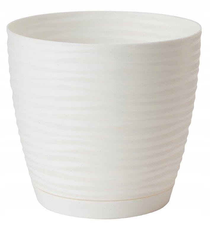 

Doniczka Sahara z podstawką 15 cm biały