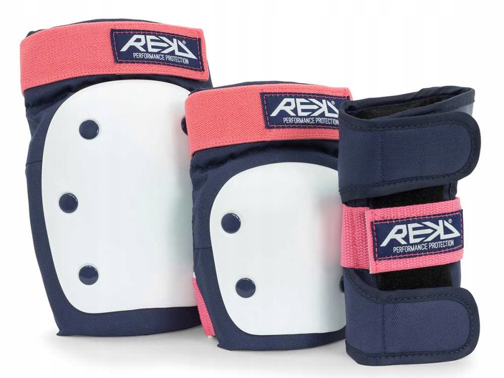 Zestaw ochraniaczy Rekd Heavy Duty kolana łokcie nadgarstki Blue Red S