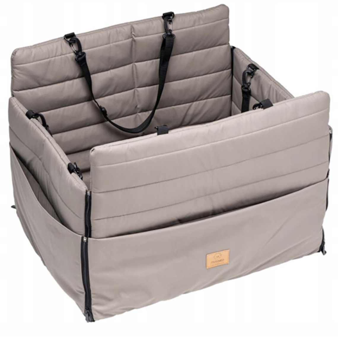 Levně Misoko Přepravka pro psy a kočky 50x48x30 cm, barva šedá Sedačka