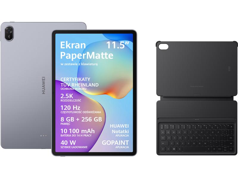 Tablet Huawei MatePad 11.5'' 2025 8/256GB Wi-Fi Szary Klawiatura