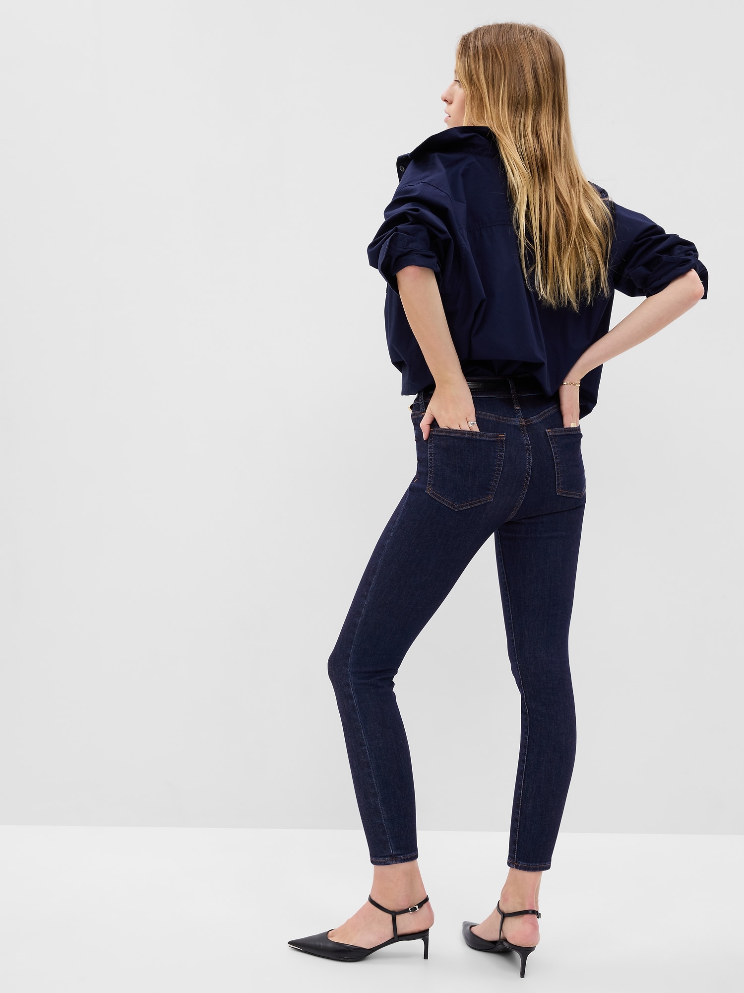 Gap Džíny mid rise true skinny jeans with Washwell