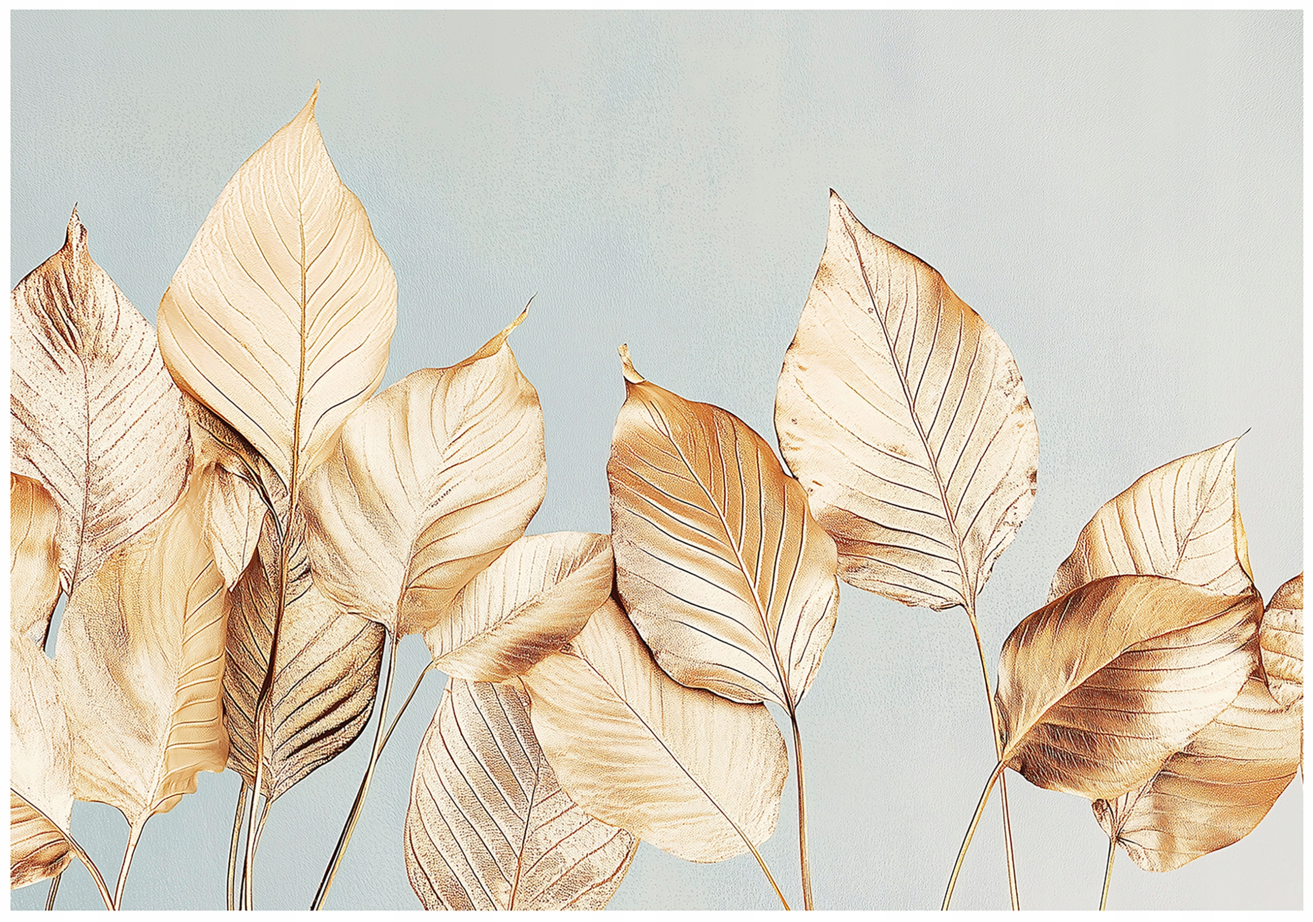 Fototapeta Zlaté listy na zeď Elegance Zlaté akcenty 150x105 lepidlo