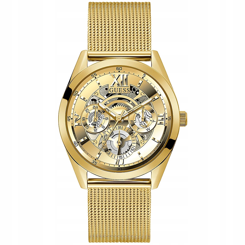 Pánské Hodinky Guess GW0368G2 zlatý náramek