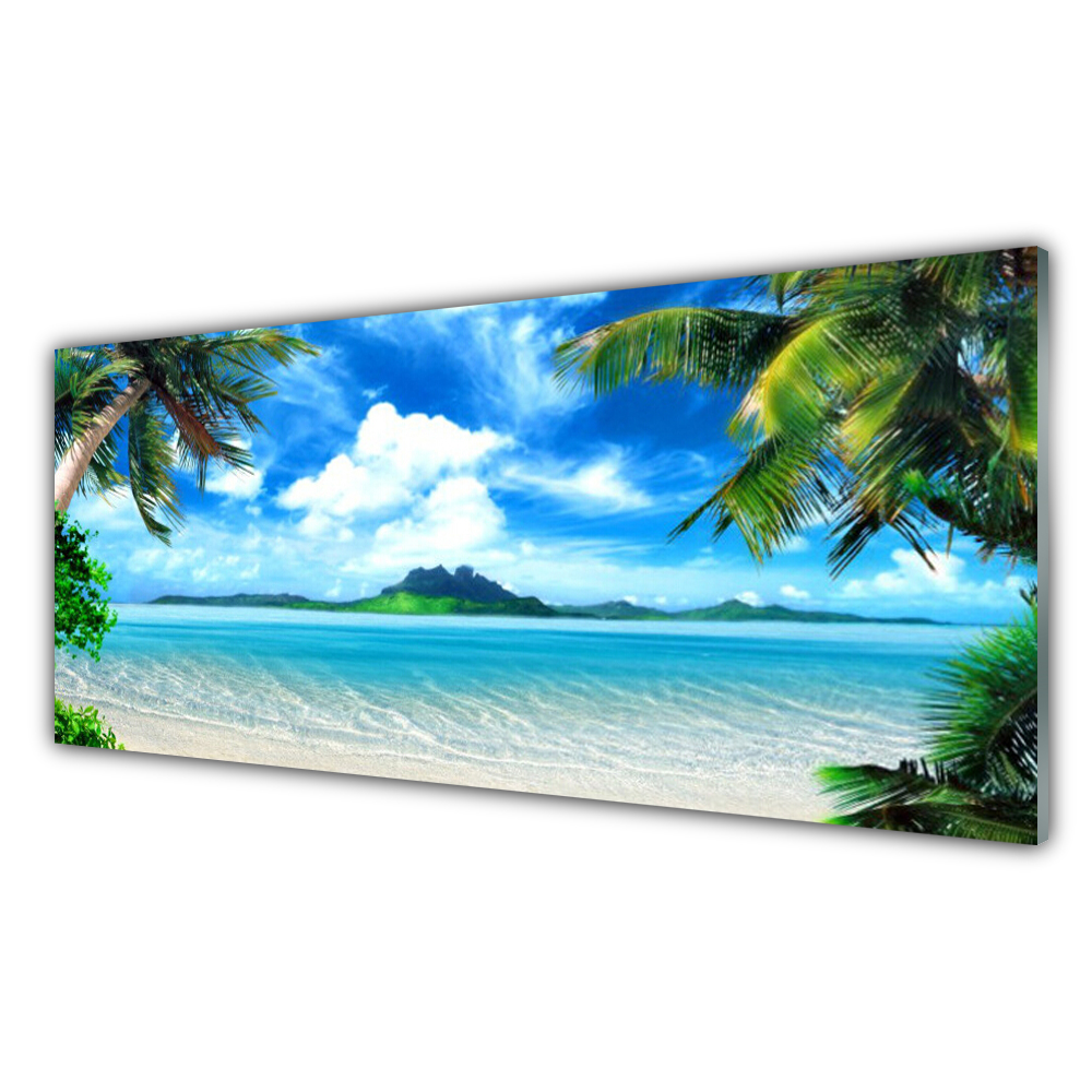 

Obraz akrylowy 125x50 Palmy Morze Tropikalna Wyspa