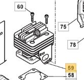CYLINDER SB44D KOMPLET STIGA 118801270/0