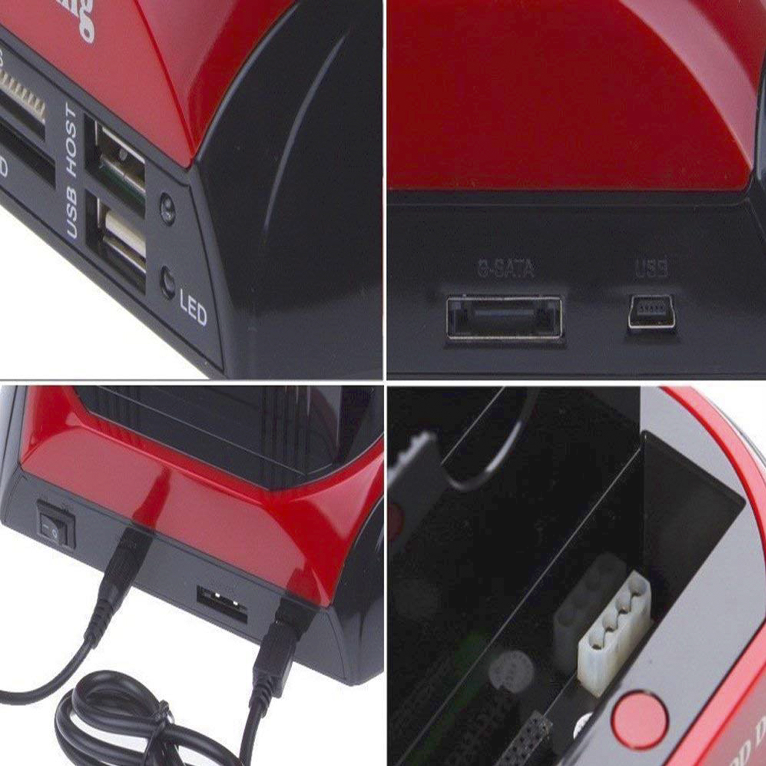 Stacja dokująca dysków SATA ATA IDE HDD SSD USB czytnik kart SD MS 480 Mb/s Interfejs dysku twardego SATA III SATA II SATA PATA (IDE/ATA)