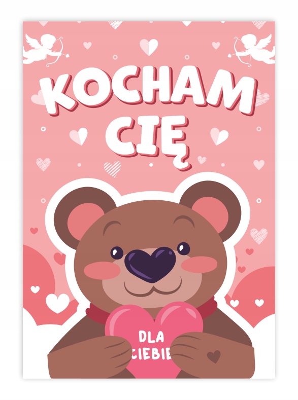 

Kartka Walentynkowa Miś Kocham Cię! (A6)