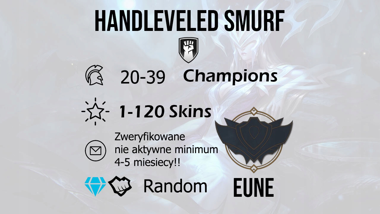 League Of Legends KONTO LOL EUNE inactive +20champ