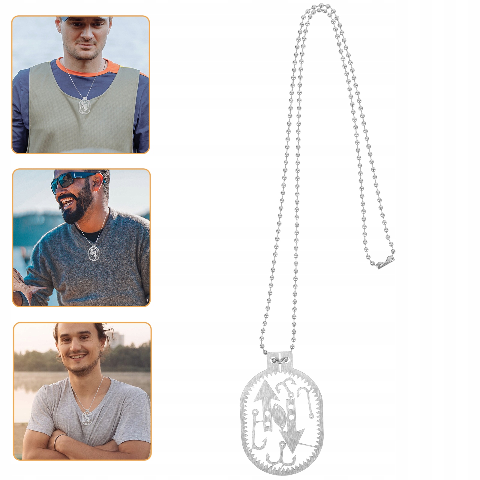 METALOWY NASZYJNIK WISIOREK Marka bez marki