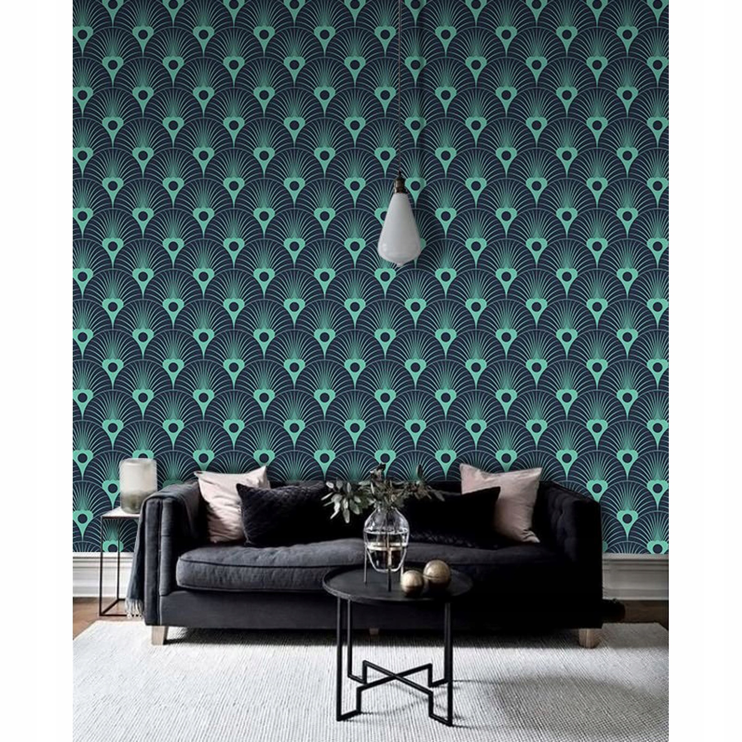 

Tapeta ścienna Geometryczne rybie łuski 250x250 cm