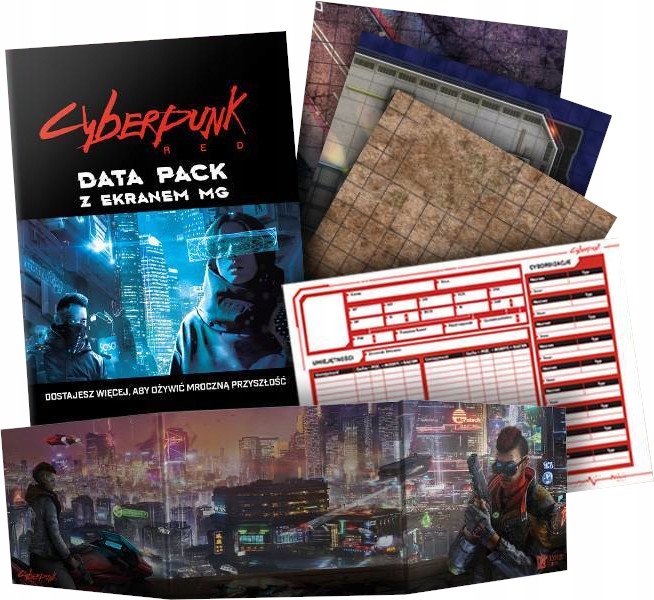 Cyberpunk RED RPG: Data Pack z ekranem MG (edycja polska) System Cyberpunk 2020