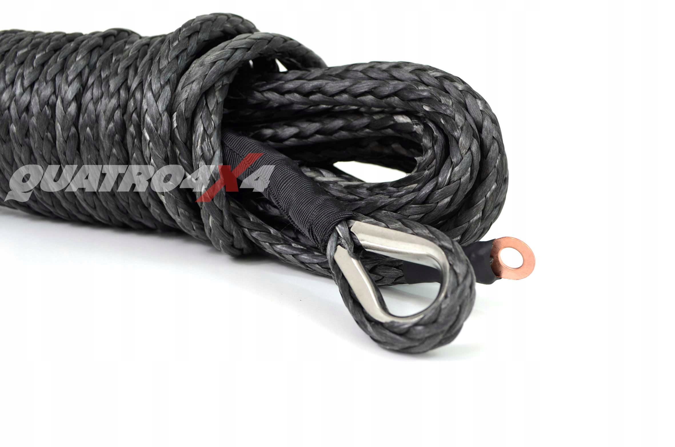 Syntetické lano 28 m x 12 mm, 13 000 kg, sivé Offroad Snakeman 4WD