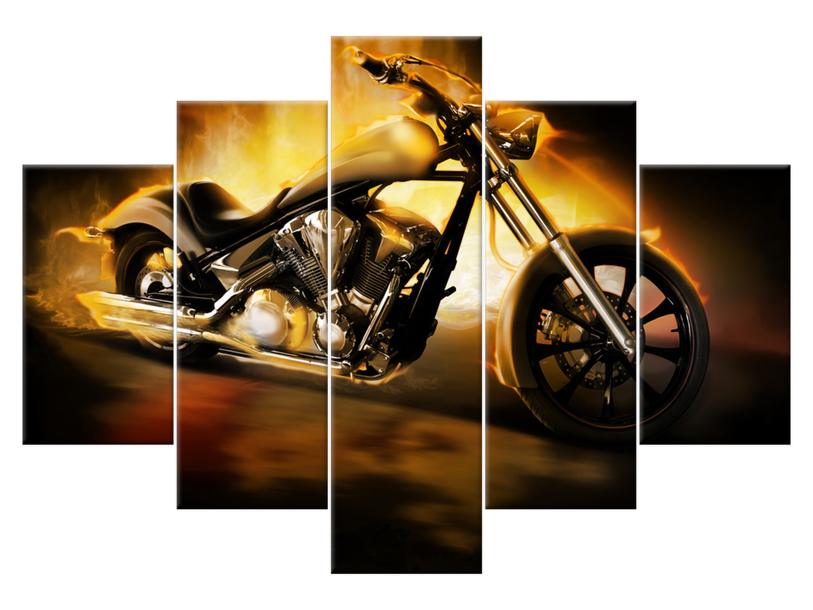

Obraz na płótnie Motocykl w ogniu 150x105 2329A_5H